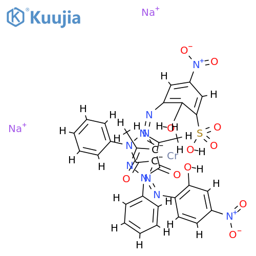 Chromate(2-),[2,4-dihydro-4-[2-[2-(hydroxy-kO)-4-nitrophenyl]diazenyl-kN1]-5-methyl-2-phenyl-3H-pyrazol-3-onato(2-)-kO3][3-[2-[4,5-dihydro-3-methyl-5-(oxo-kO)-1-phenyl-1H-pyrazol-4-yl]diazenyl-kN1]-2-(hydroxy-kO)-5-nitrobenzenesulfonato(3-)]-,sodium (1:2) structure