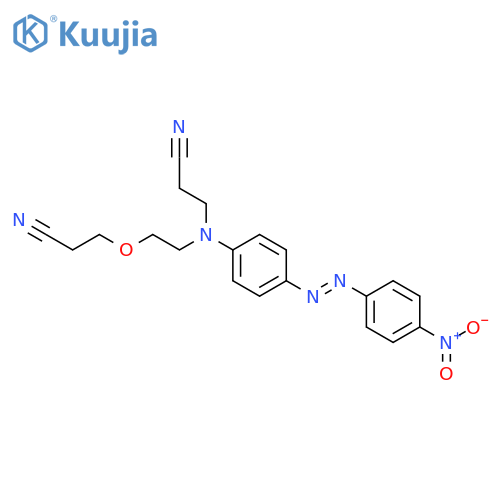 3-[[2-(2-cyanoethoxy)ethyl][4-[(4-nitrophenyl)azo]phenyl]amino]propiononitrile structure