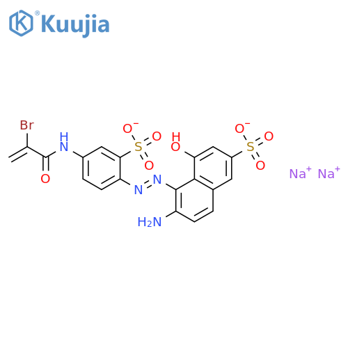 2-Naphthalenesulfonicacid,6-amino-5-[2-[4-[(2-bromo-1-oxo-2-propen-1-yl)amino]-2-sulfophenyl]diazenyl]-4-hydroxy-,sodium salt (1:2) structure