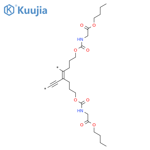 Poly[1,2-bis[3-[[[(2-butoxy-2-oxoethyl)amino]carbonyl]oxy]propyl]-1-buten-3-yne-1,4-diyl] structure