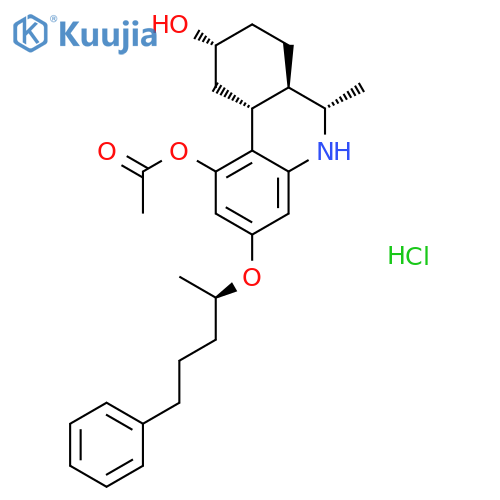[(6s,6ar,9r,10ar)-9-hydroxy-6-methyl-3-[(2r)-5-phenylpentan-2-yl]oxy-5,6,6a,7,8,9,10,10a-octahydrophenanthridin-1-yl] Acetate;hydrochloride structure