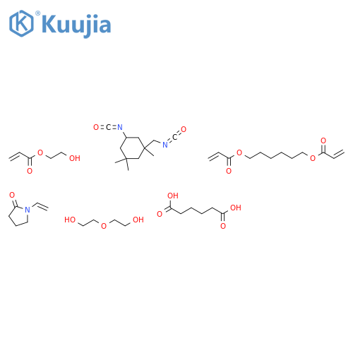 Hexanedioicacid,polymerwith1-ethenyl-2-pyrrolidinone,1,6-hexanediyldi-2-propenoate,5-isocyanato-1-(isocyanatomethyl)-1,3,3-trimethylcyclohexaneand2,2'-oxybis[ethanol],2-hydroxyethylacrylate-blocked structure