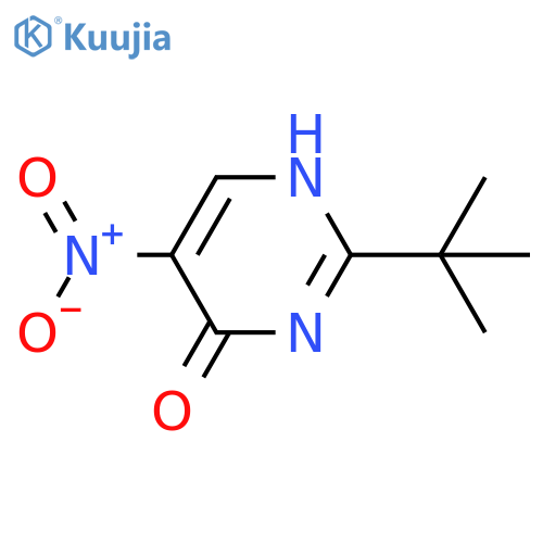 4(1H)-PYRIMIDINONE, 2-(1,1-DIMETHYLETHYL)-5-NITRO- structure