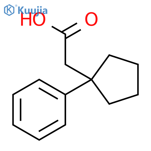 2-(1-phenylcyclopentyl)acetic acid structure