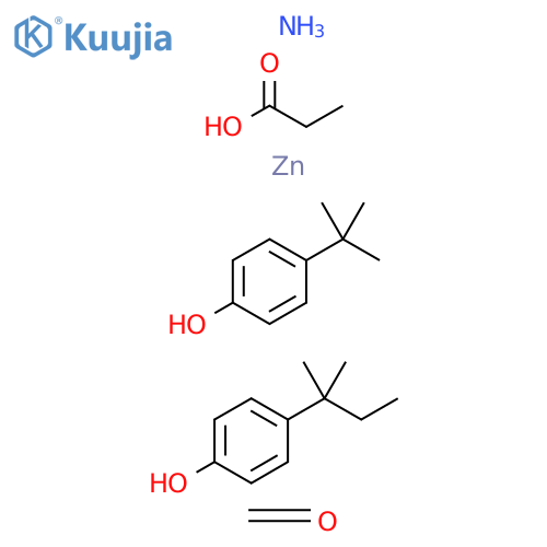 Propanoicacid,zincsalt,reactionproductswithp-tert-butylphenol-4-(1,1-dimethylpropyl)phenol-formaldehydepolymer,ammoniumsalts structure