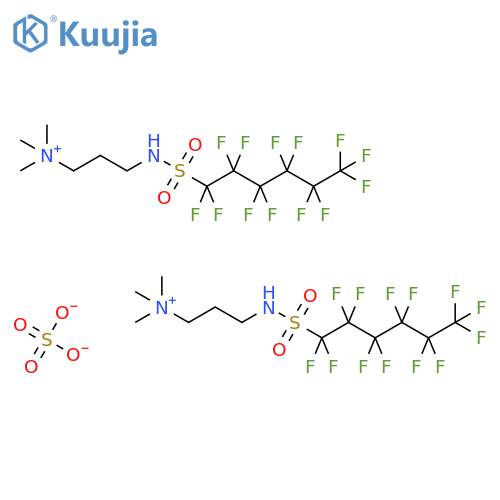 bis[trimethyl-3-[[(tridecafluorohexyl)sulphonyl]amino]propylammonium] sulphate structure
