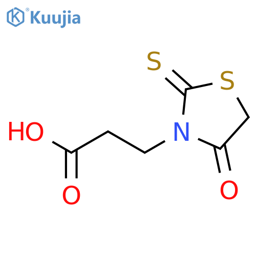 3-(4-oxo-2-sulfanylidene-1,3-thiazolidin-3-yl)propanoic acid structure