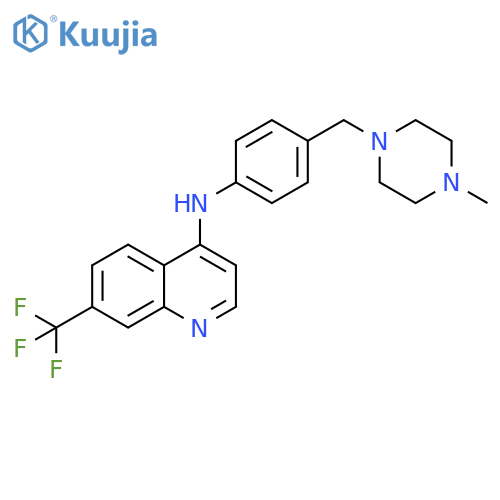 4-Quinolinamine,N-[4-[(4-methyl-1-piperazinyl)methyl]phenyl]-7-(trifluoromethyl)- structure