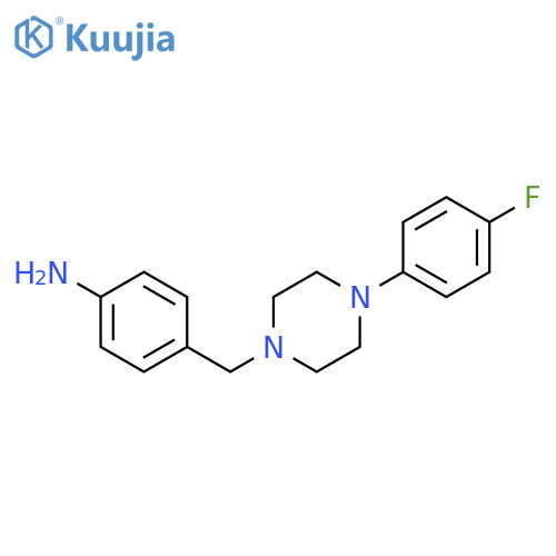 Benzenamine, 4-[[4-(4-fluorophenyl)-1-piperazinyl]methyl]- structure