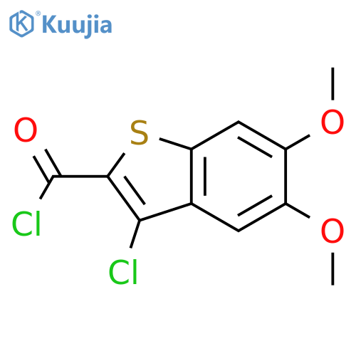 Benzo[b]thiophene-2-carbonyl chloride, 3-chloro-5,6-dimethoxy- structure
