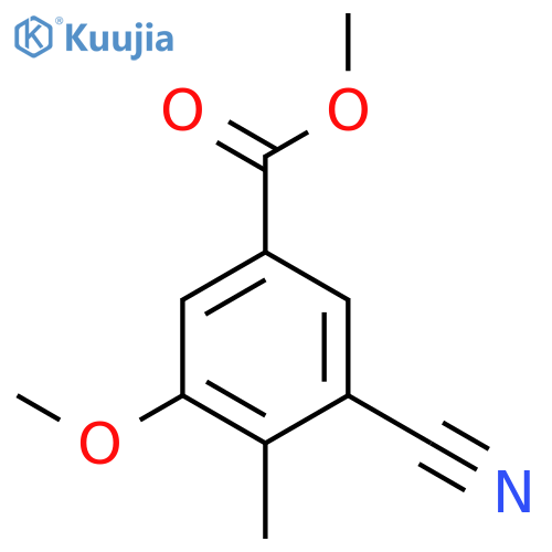 Methyl 3-cyano-5-methoxy-4-methylbenzoate structure