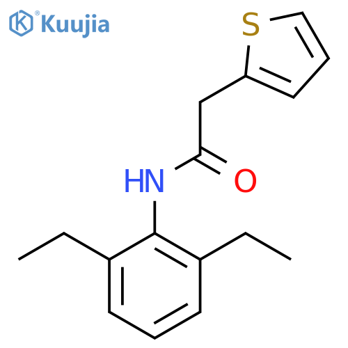 N-(2,6-diethylphenyl)-2-(2-thienyl)acetamide structure