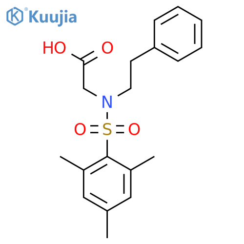 2-N-(2-phenylethyl)-2,4,6-trimethylbenzenesulfonamidoacetic acid structure