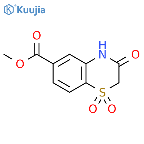 Methyl 3-oxo-3,4-dihydro-2H-benzo[b][1,4]thiazine-6-carboxylate 1,1-dioxide structure