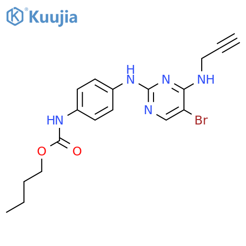 Carbamic acid,[4-[[5-bromo-4-(2-propynylamino)-2-pyrimidinyl]amino]phenyl]-, butylester structure