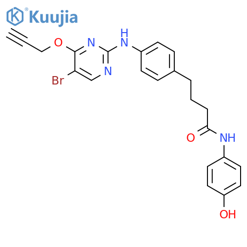 Benzenebutanamide,4-[[5-bromo-4-(2-propynyloxy)-2-pyrimidinyl]amino]-N-(4-hydroxyphenyl)- structure