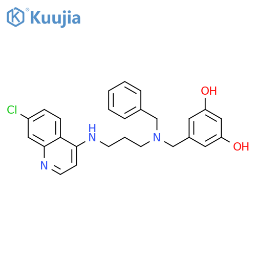 1,3-Benzenediol,5-[[[3-[(7-chloro-4-quinolinyl)amino]propyl](phenylmethyl)amino]methyl]- structure