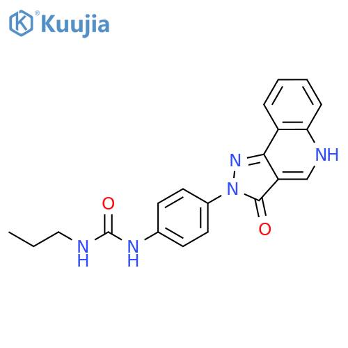 Urea,N-[4-(3,5-dihydro-3-oxo-2H-pyrazolo[4,3-c]quinolin-2-yl)phenyl]-N'-propyl- structure