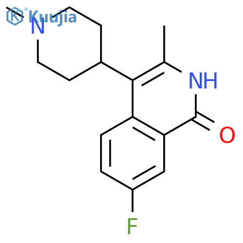 1(2H)-Isoquinolinone, 7-fluoro-3-methyl-4-(1-methyl-4-piperidinyl)- structure