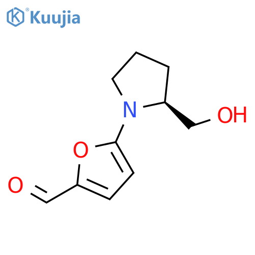 2-FURANCARBOXALDEHYDE, 5-[(2S)-2-(HYDROXYMETHYL)-1-PYRROLIDINYL]- structure