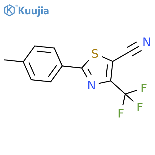 5-THIAZOLECARBONITRILE, 2-(4-METHYLPHENYL)-4-(TRIFLUOROMETHYL)- structure