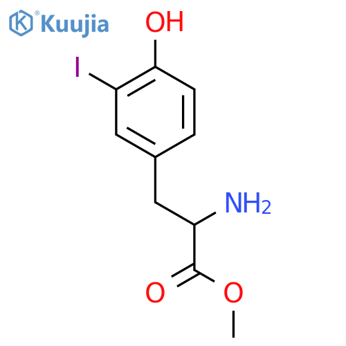 (S)-Methyl 2-amino-3-(4-hydroxy-3-iodophenyl)propanoate structure