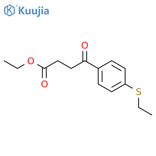 Ethyl 4-4-(ethylthio)phenyl-4-oxobutanoate structure