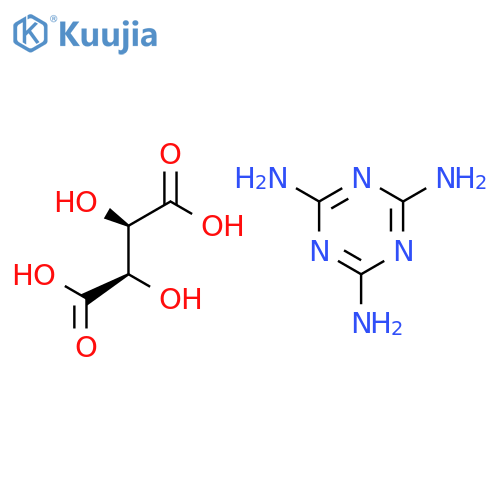 1,3,5-TRIAZINE-2,4,6-TRIAMINE, (2R,3R)-2,3-DIHYDROXYBUTANEDIOATE (1:1) structure