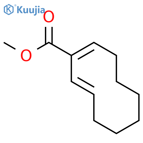 1,9-Cyclodecadiene-1-carboxylic acid, methyl ester, (E,E)- structure