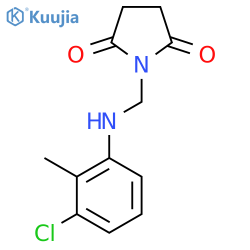 1-{[(3-chloro-2-methylphenyl)amino]methyl}pyrrolidine-2,5-dione structure