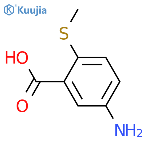 5-amino-2-(methylsulfanyl)benzoic acid structure