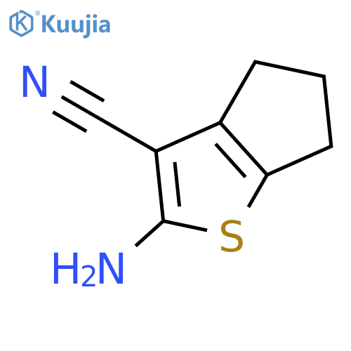 2-amino-4H,5H,6H-cyclopenta[b]thiophene-3-carbonitrile structure