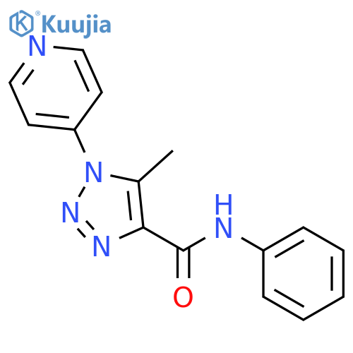 5-methyl-N-phenyl-1-pyridin-4-yl-1H-1,2,3-triazole-4-carboxamide structure