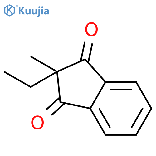 2-ethyl-2-methyl-1H-indene-1,3(2H)-dione structure
