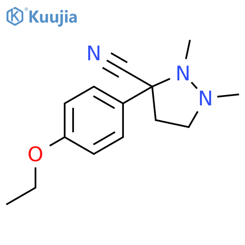 3-Pyrazolidinecarbonitrile, 3-(4-ethoxyphenyl)-1,2-dimethyl- structure