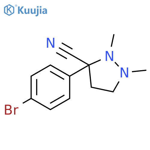 3-Pyrazolidinecarbonitrile, 3-(4-bromophenyl)-1,2-dimethyl- structure