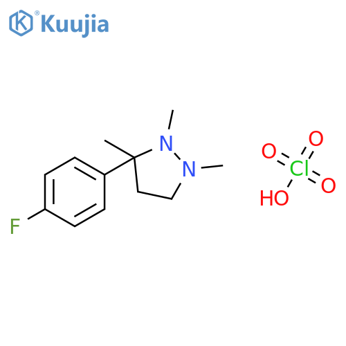 Pyrazolidine, 3-(4-fluorophenyl)-1,2,3-trimethyl-, monoperchlorate structure