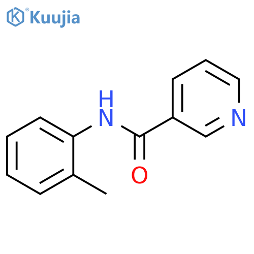3-Pyridinecarboxamide, N-(2-methylphenyl)- structure
