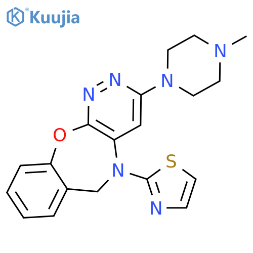 Pyridazino[3,4-b][1,4]benzoxazepine,5,6-dihydro-3-(4-methyl-1-piperazinyl)-5-(2-thiazolyl)- structure