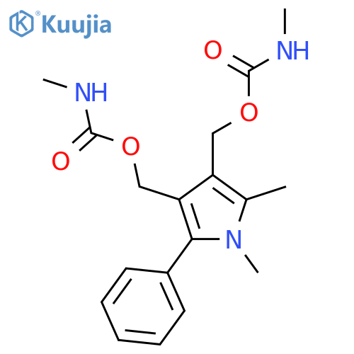 (1,2-dimethyl-5-phenyl-1H-pyrrole-3,4-diyl)dimethanediyl bis(methylcarbamate) structure