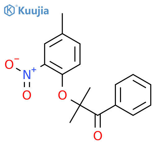 1-Propanone, 2-methyl-2-(4-methyl-2-nitrophenoxy)-1-phenyl- structure