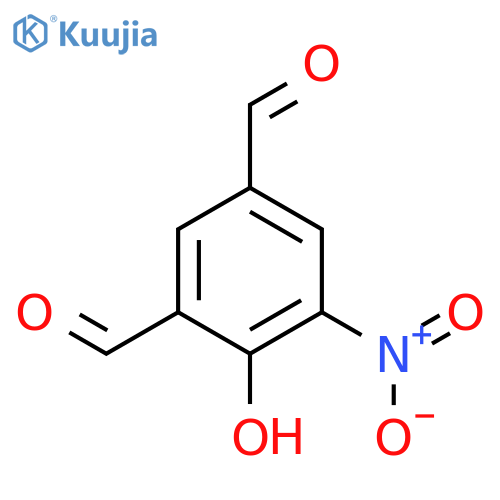 4-hydroxy-5-nitrobenzene-1,3-dicarbaldehyde structure