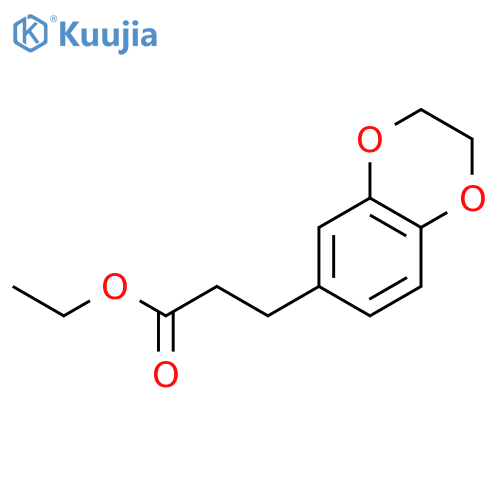 1,4-Benzodioxin-6-propanoic acid, 2,3-dihydro-, ethyl ester structure