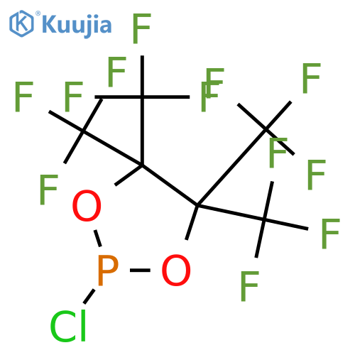 2-Chloro-4,4,5,5-tetrakis(trifluoromethyl)-1,3,2-dioxaphospholane structure