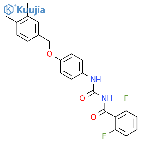 N-({4-[(3,4-dimethylbenzyl)oxy]phenyl}carbamoyl)-2,6-difluorobenzamide structure