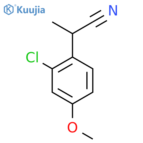 2-(2-chloro-4-methoxyphenyl)propanenitrile structure