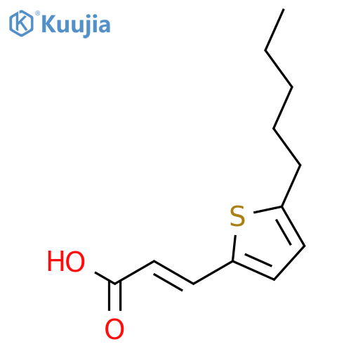 2-PROPENOIC ACID, 3-(5-PENTYL-2-THIENYL)-, (E)- structure