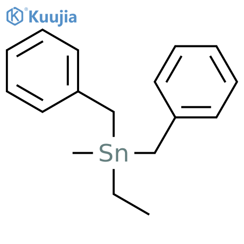 Stannane, ethylmethylbis(phenylmethyl)- structure