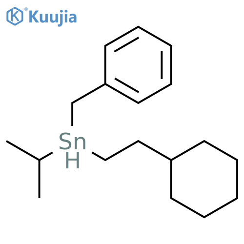 Stannane, cyclohexylethyl(1-methylethyl)(phenylmethyl)- structure