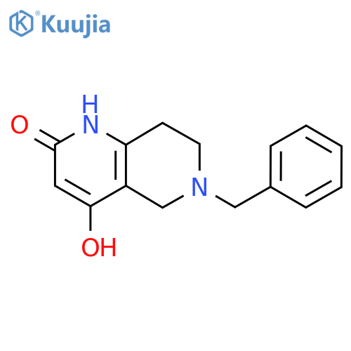 6-Benzyl-4-hydroxy-5,6,7,8-tetrahydro-1,6-naphthyridin-2(1H)-one structure